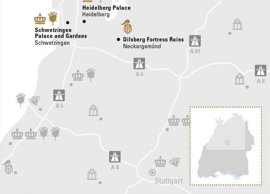 Karte der Region Kurpfalz